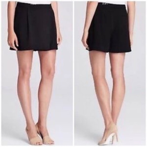Vince High Waist Black Wrap Pleated Skort sz 10 - Picture 1 of 10